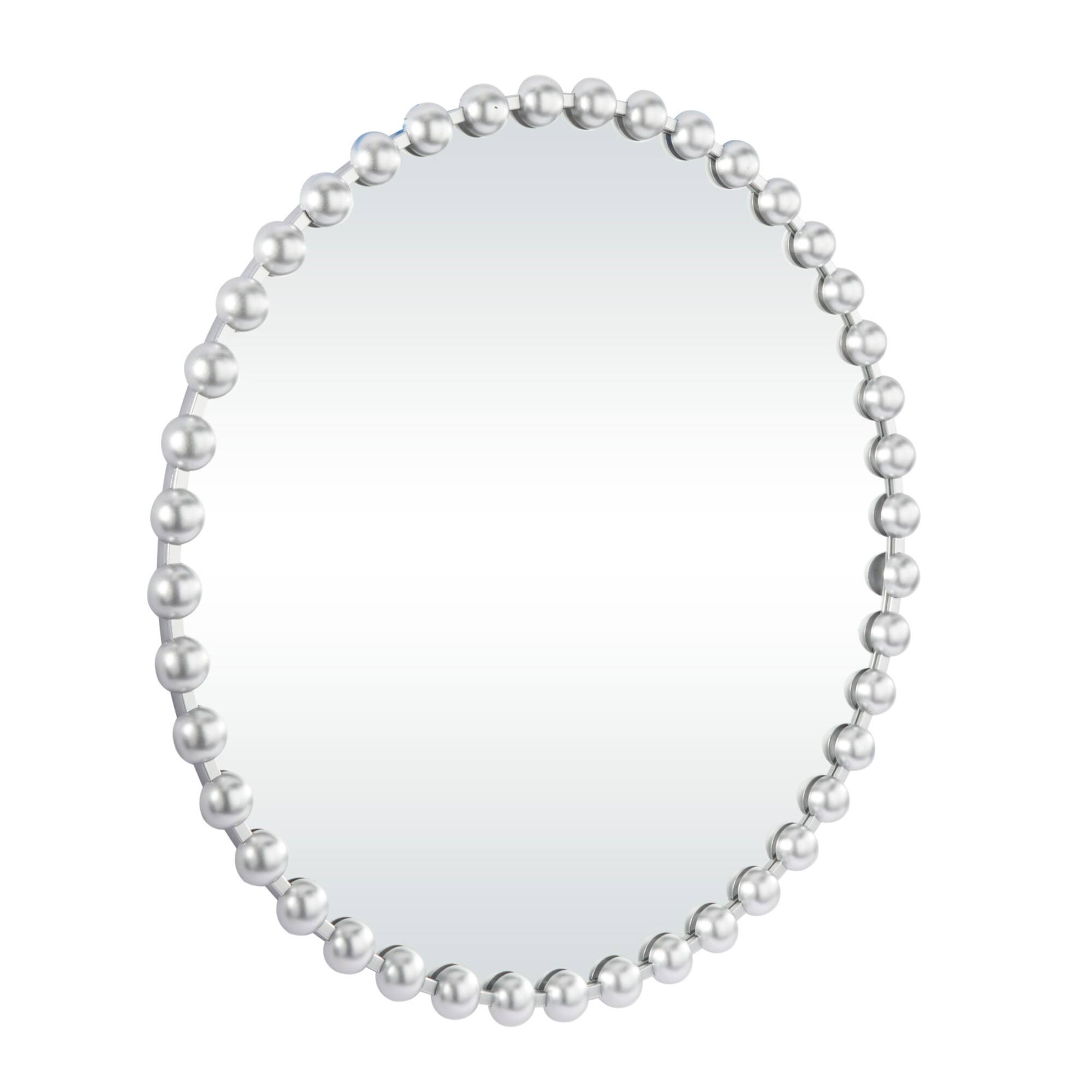 CosmoLiving by Cosmopolitan Silver Metal Orb Framed Wall Mirror 36" x 2" x 36"